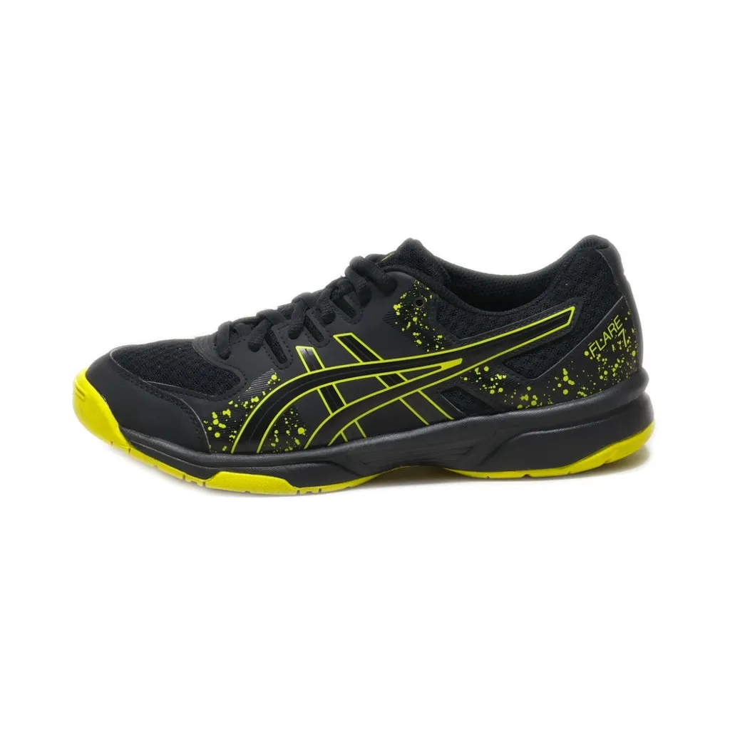 Asics Flare 7 Sport Shoes Leather Black Colour For Women