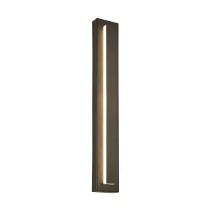 Aspen 36 In. LED Oudoor Wall Sconce 1508 Lm 2700K in line fuse Surge Protection Bronze Finish
