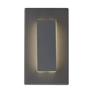 Aspen 8 In. LED Oudoor Wall Sconce 390 Lm 3000K Surge Protection Gray Finish