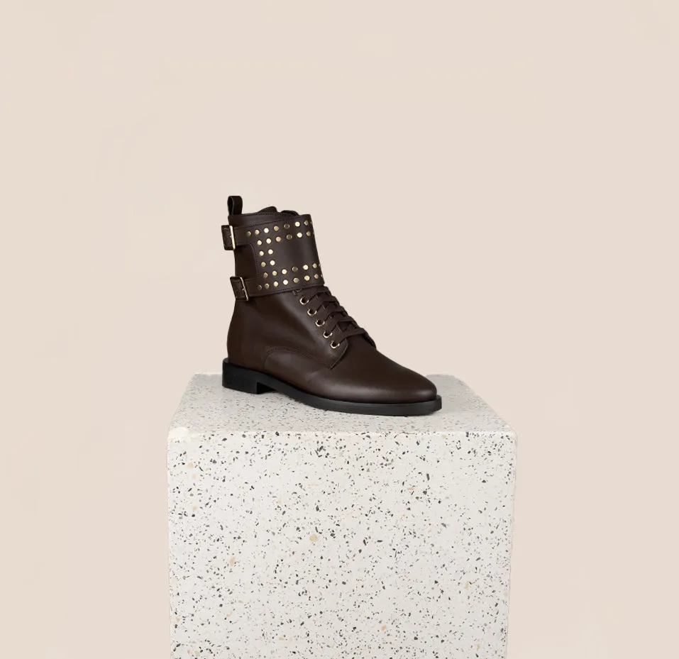 Asti Buckle - Chocolate Leather
