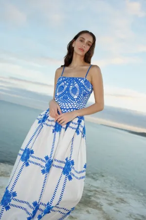 ASTON STUDIO CORDELIA DRESS - MEDITERRANEAN/FOAM