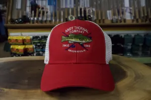 ATCo Crossed Rods Bass Trucker Hat Red/White