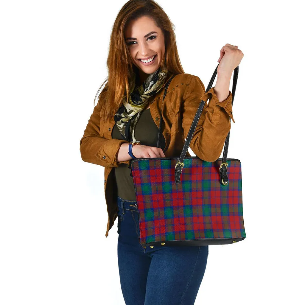 Auchinleck (Affleck) Tartan Leather Tote Bag