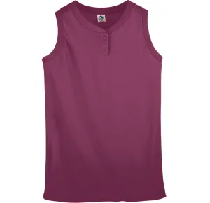 Augusta Youth Sleeveless Two Button Softball Jersey