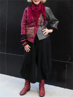 Autumn And Winter Retro Printed Women'S Jacket