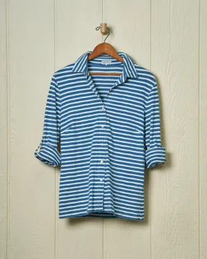 Avalon Indigo Knit Top in Blue/White Stripe