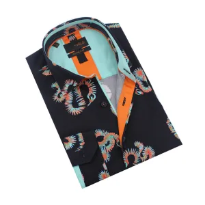 Aztec Snake Print Button Down Shirt