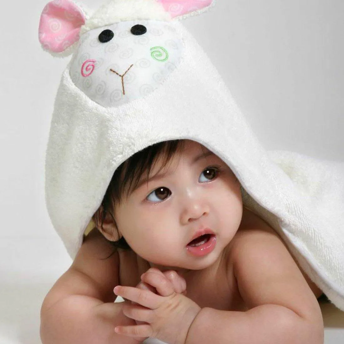 Baby Bath Hooded Towel - Lola the Lamb