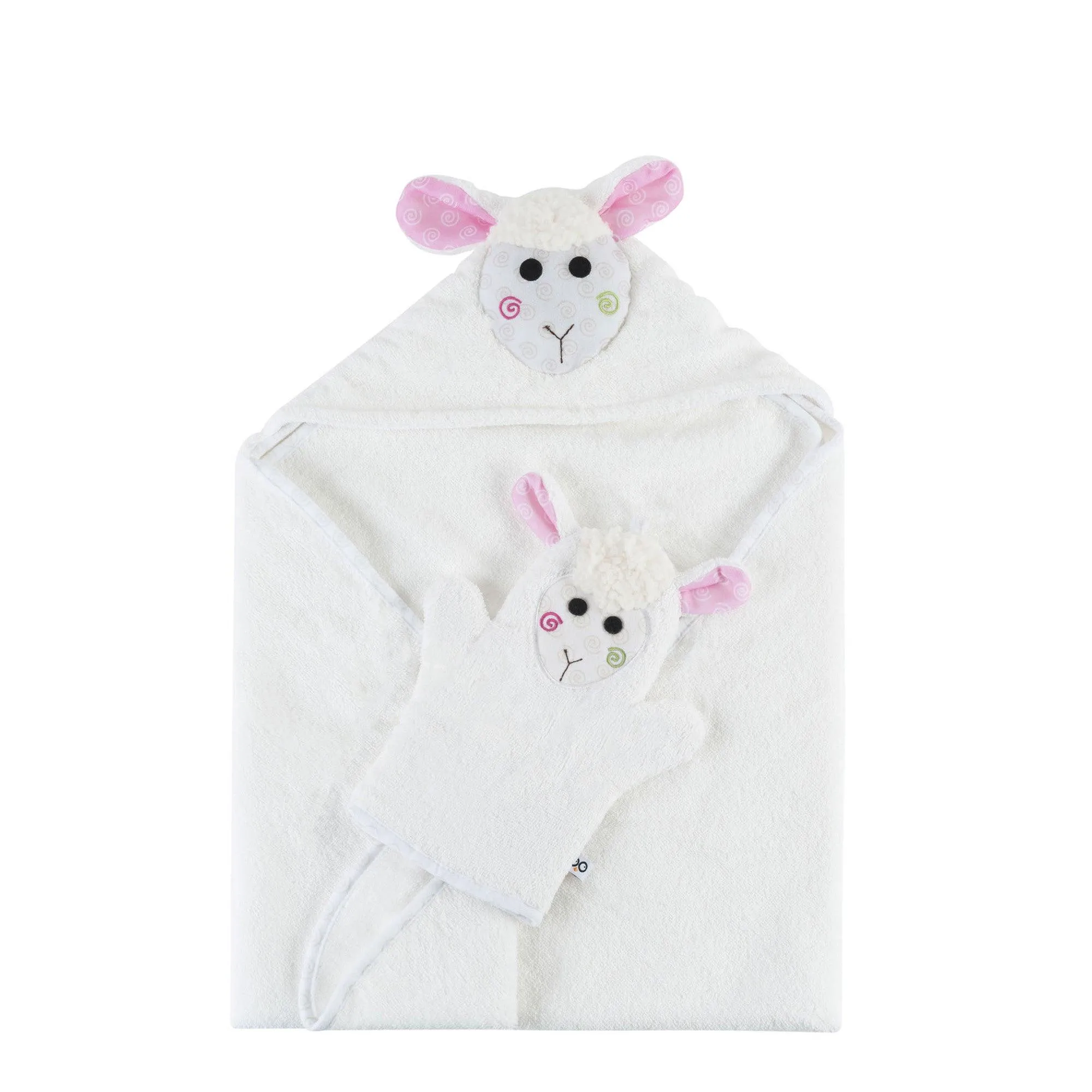 Baby Bath Hooded Towel - Lola the Lamb