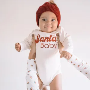 Baby Christmas "Santa Baby" Letter Print Onesie
