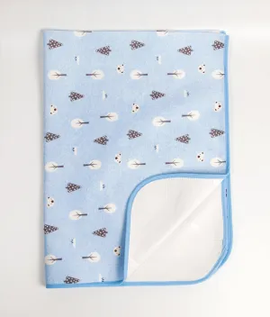 Baby Rubber Sheet - Snow Bear Print