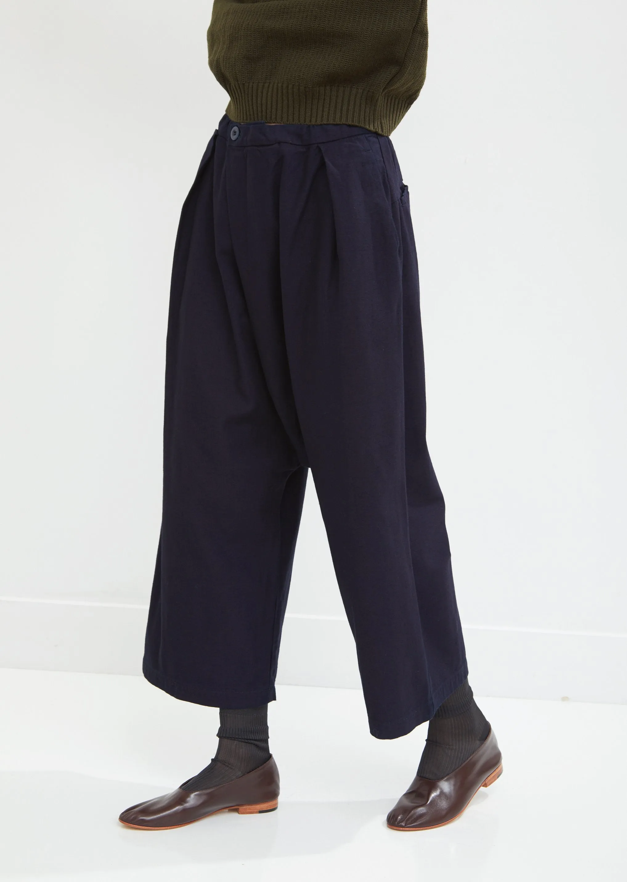Back Satin Full Wide Pants