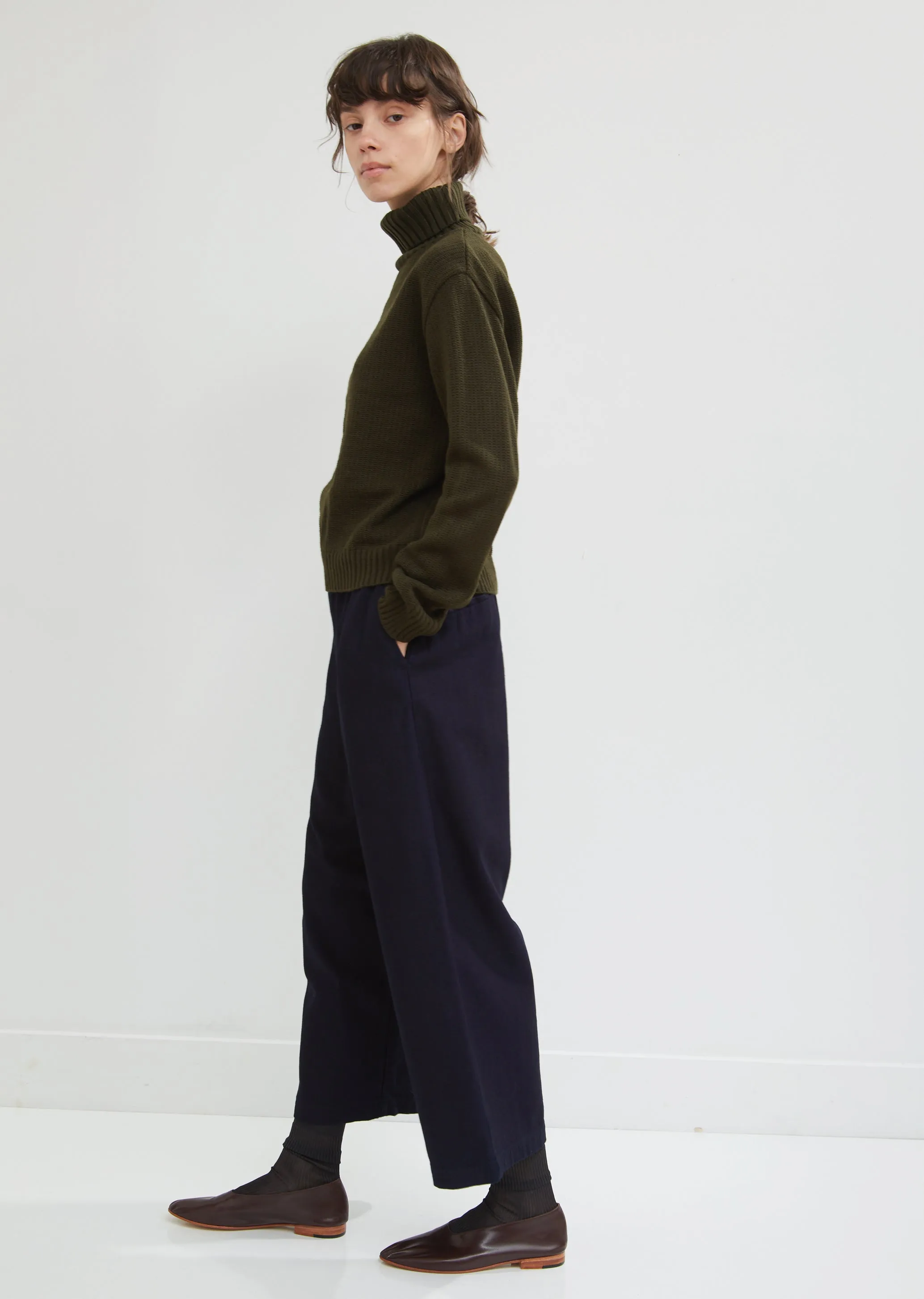 Back Satin Full Wide Pants