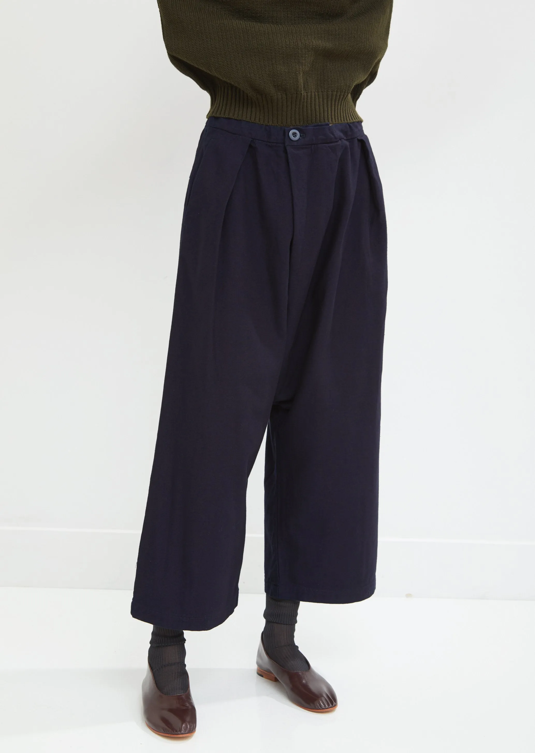 Back Satin Full Wide Pants