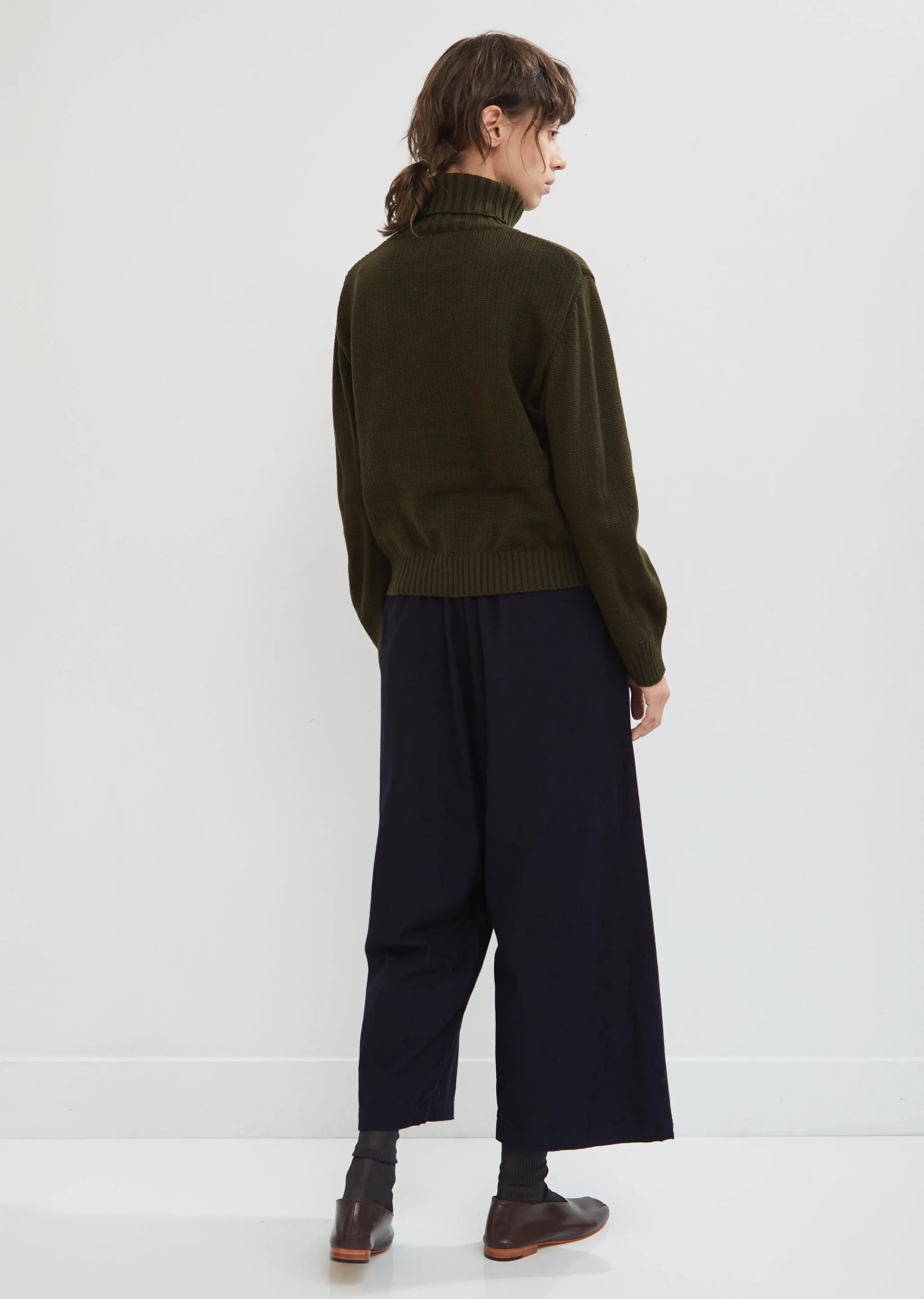 Back Satin Full Wide Pants
