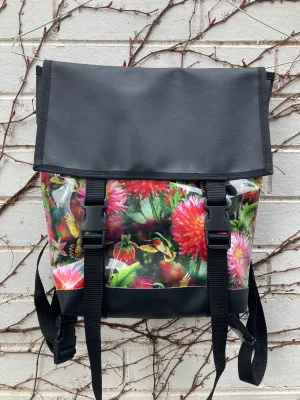 Backpack/ Shoulder Bag - Fields Of Dahlias