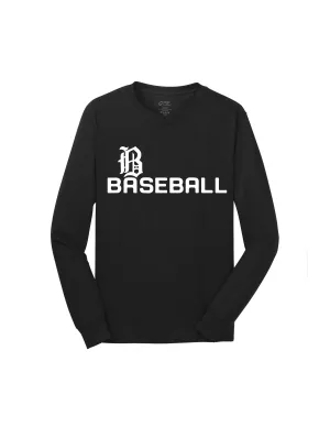 Badin Baseball - Script LS Tee (Black)