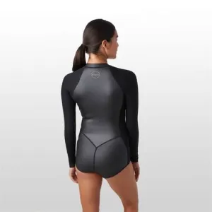 Bahia 2/1 Zip Front Long Sleeve Surf Suit - Women's O'Neill color Glide Black/Black/Black