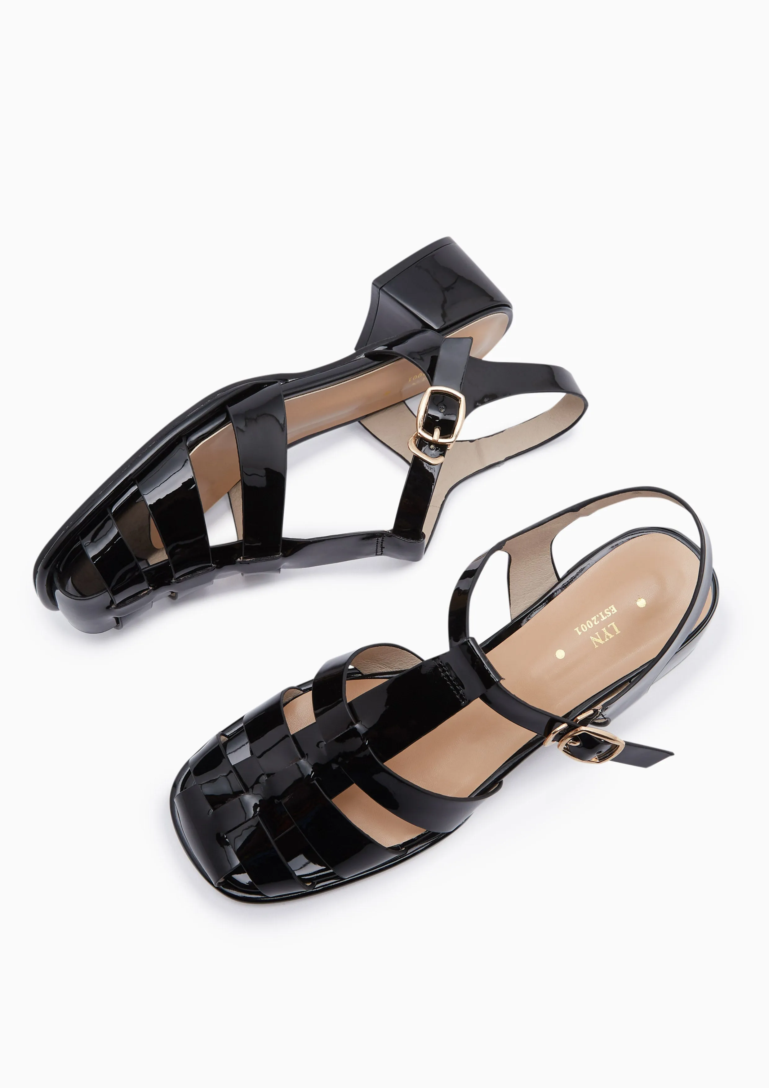 Bailee Mid Heel Slingbacks - Black