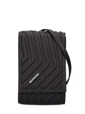 Balenciaga   Car leather phone holder w/ strap 