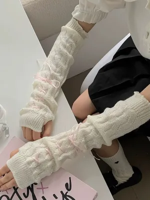 Ballerina Ribbon Gloves Arm Warmer