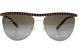 Balmain BL2000 02 Bronze Vintage Studded Luxury Sunglasses