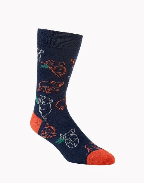 Bamboozld: Mens Sketch Koala Bamboo Sock