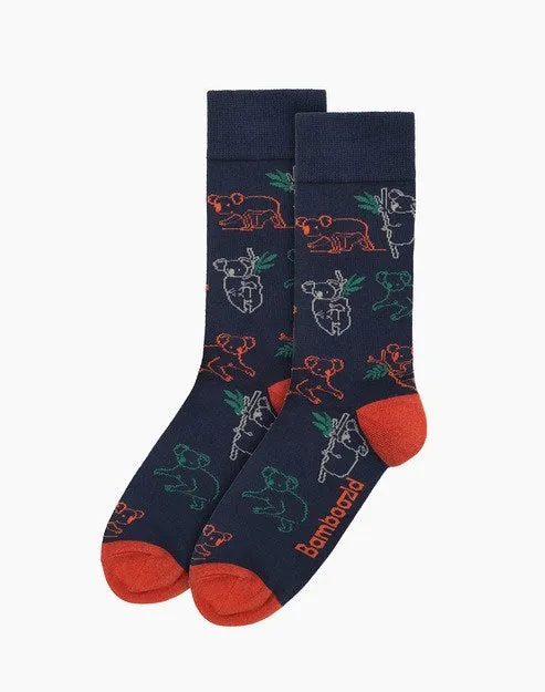 Bamboozld: Mens Sketch Koala Bamboo Sock