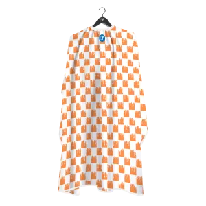 Barber Flow Dripped Checker Cape - Orange