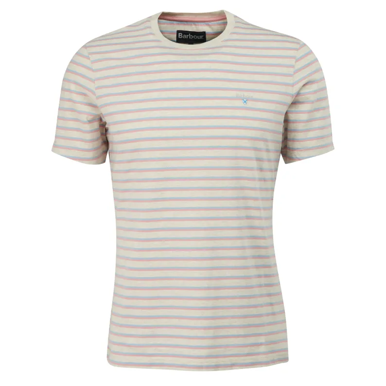 BARBOUR PONTE STRIPE TEE MTS1123WH11 WHITE