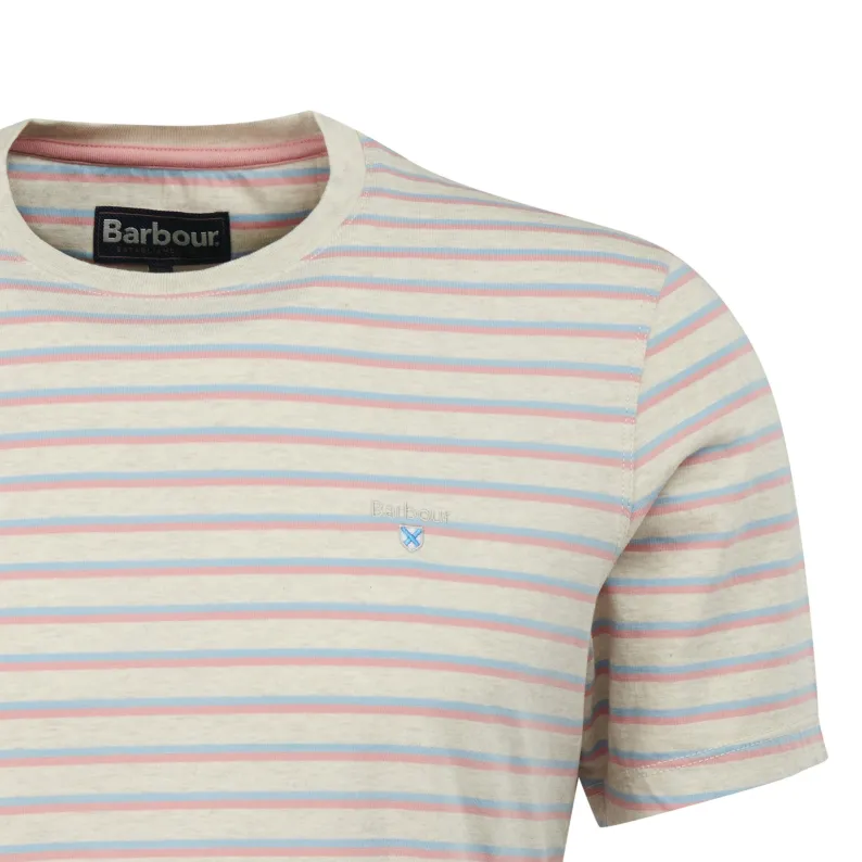 BARBOUR PONTE STRIPE TEE MTS1123WH11 WHITE