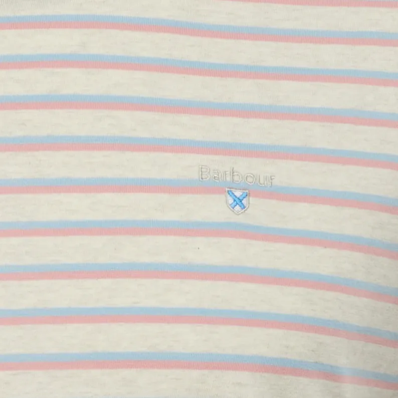 BARBOUR PONTE STRIPE TEE MTS1123WH11 WHITE