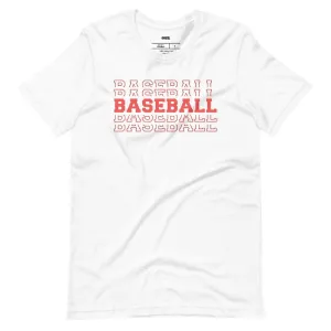 Baseball Baseball Baseball Baseball Sports Lettering Graphic Tee