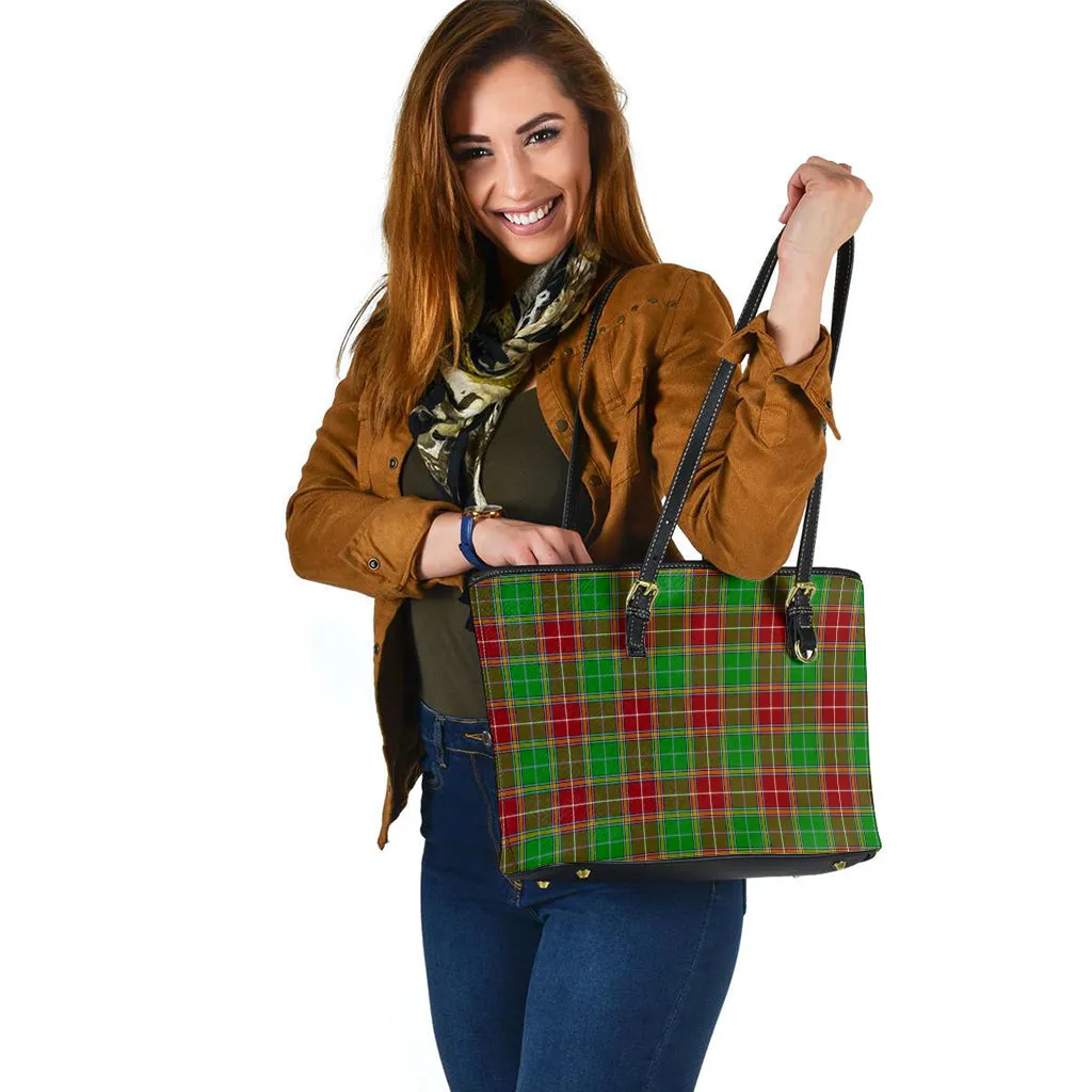 Baxter Modern Tartan Leather Tote Bag