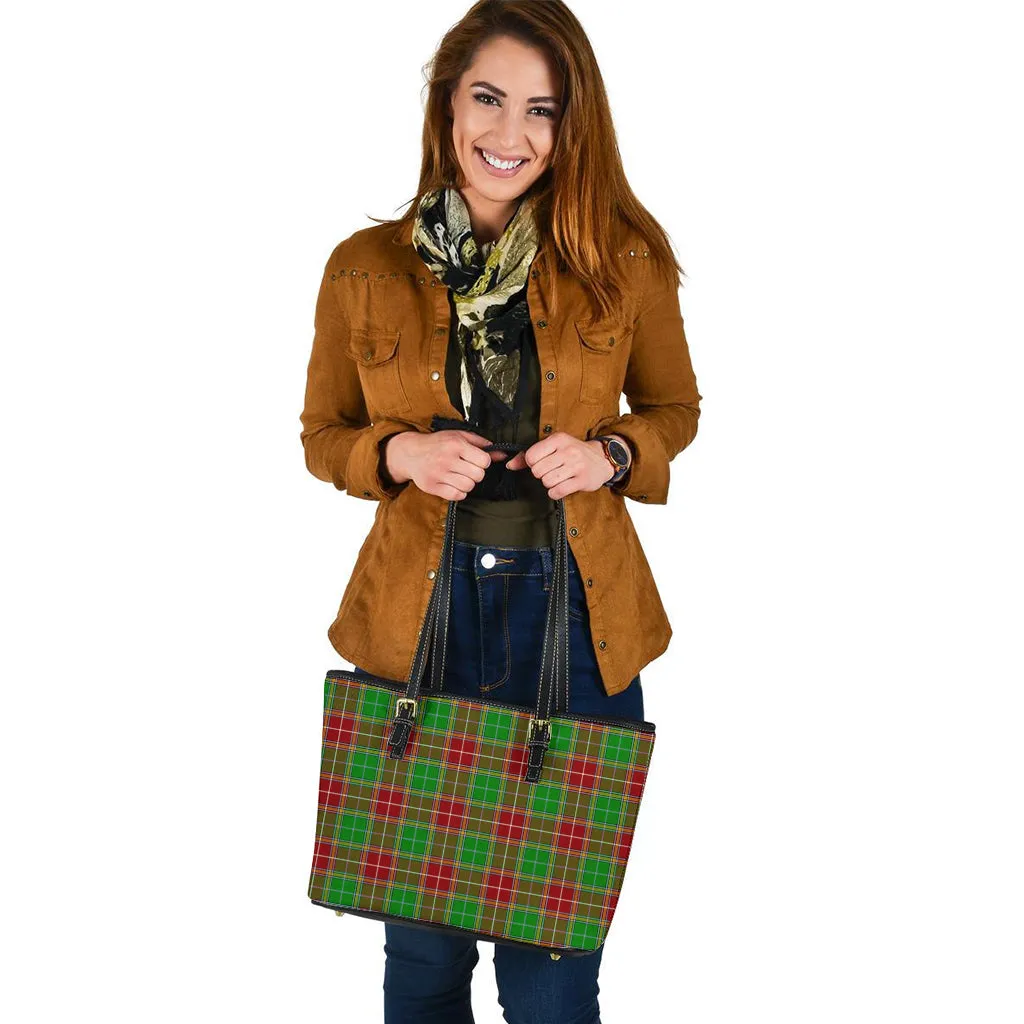 Baxter Modern Tartan Leather Tote Bag