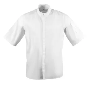 BB702-XL Southside Band Collar Chefs Jacket White Size XL