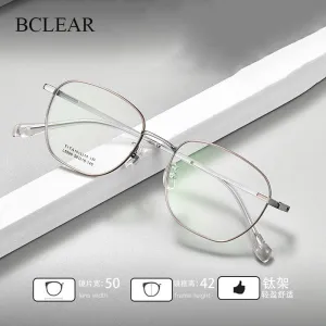 Bclear Unisex Full Rim Square Titanium Eyeglasses Lb5509