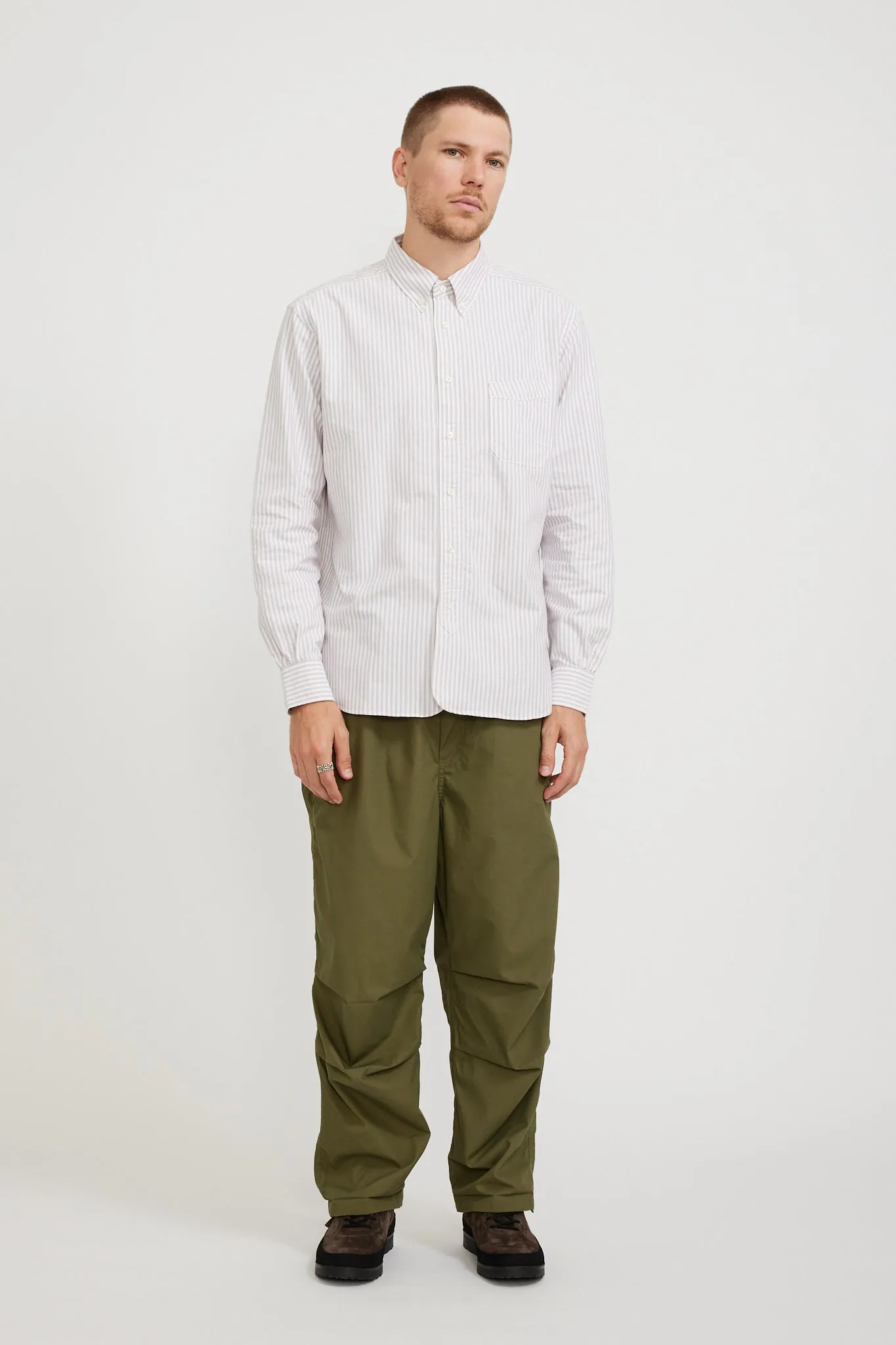 B.D. Regular Shirt Purple Stripe Oxford