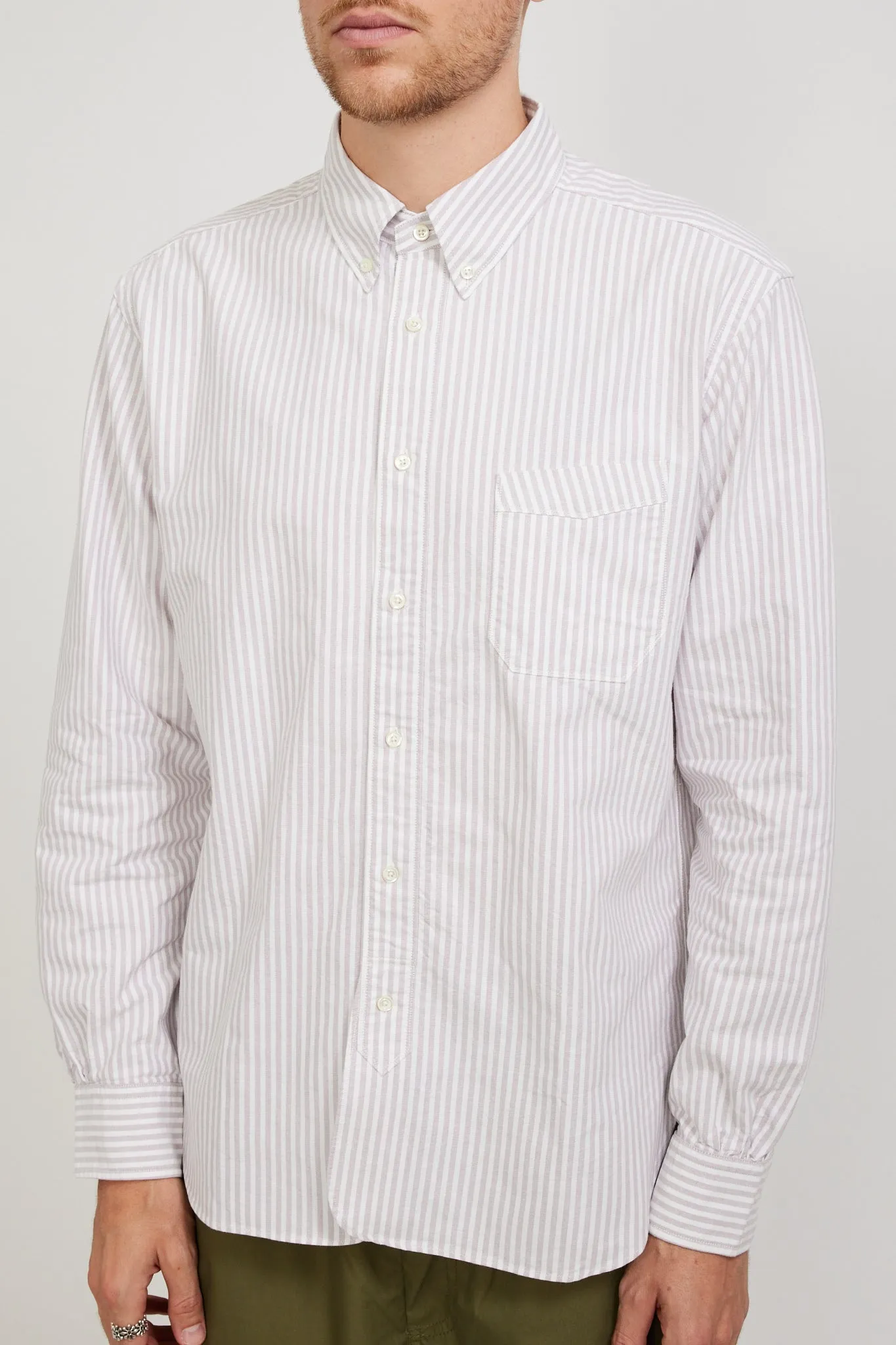 B.D. Regular Shirt Purple Stripe Oxford