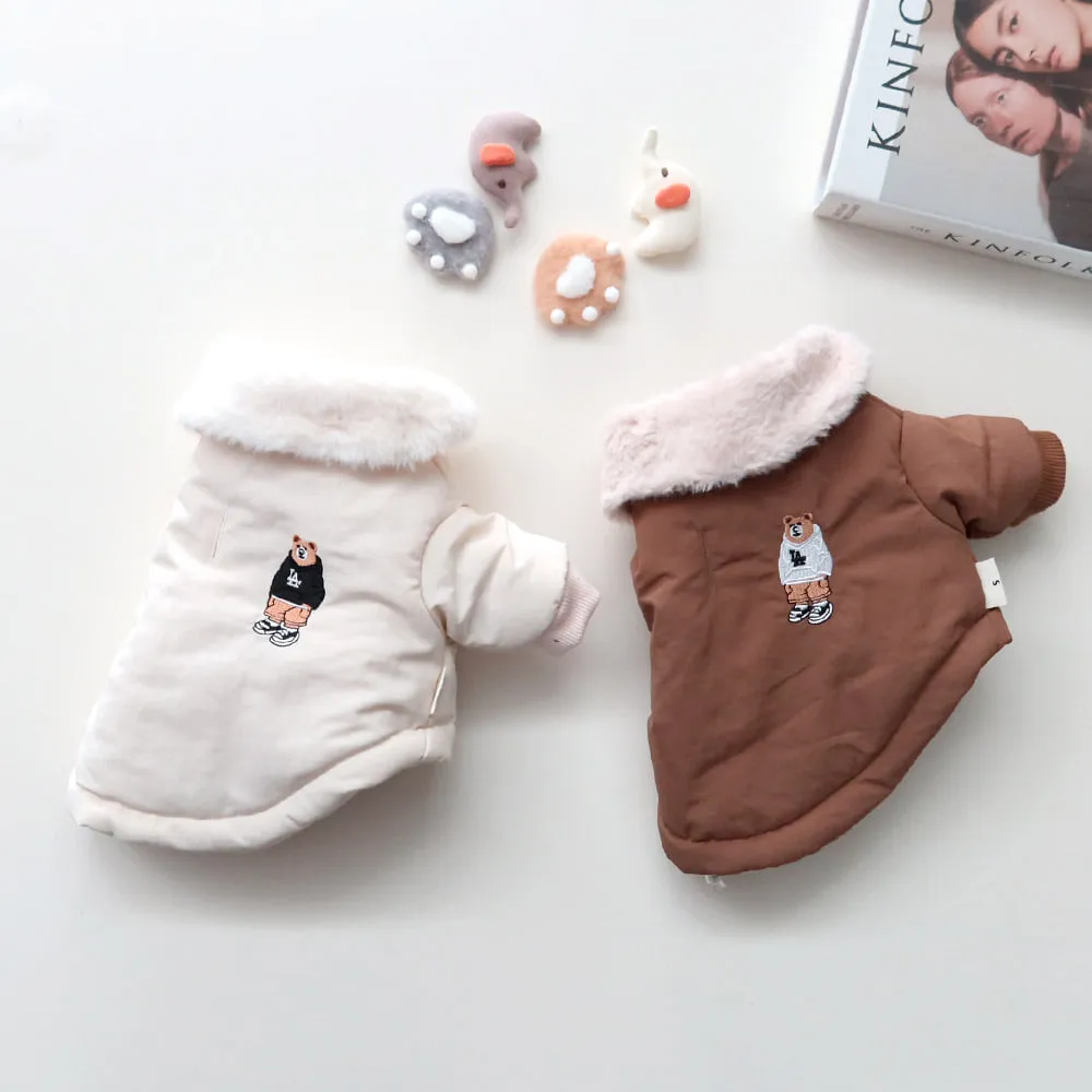 Insulated Bear-Themed Puffer Jacket for Optimal Warmth