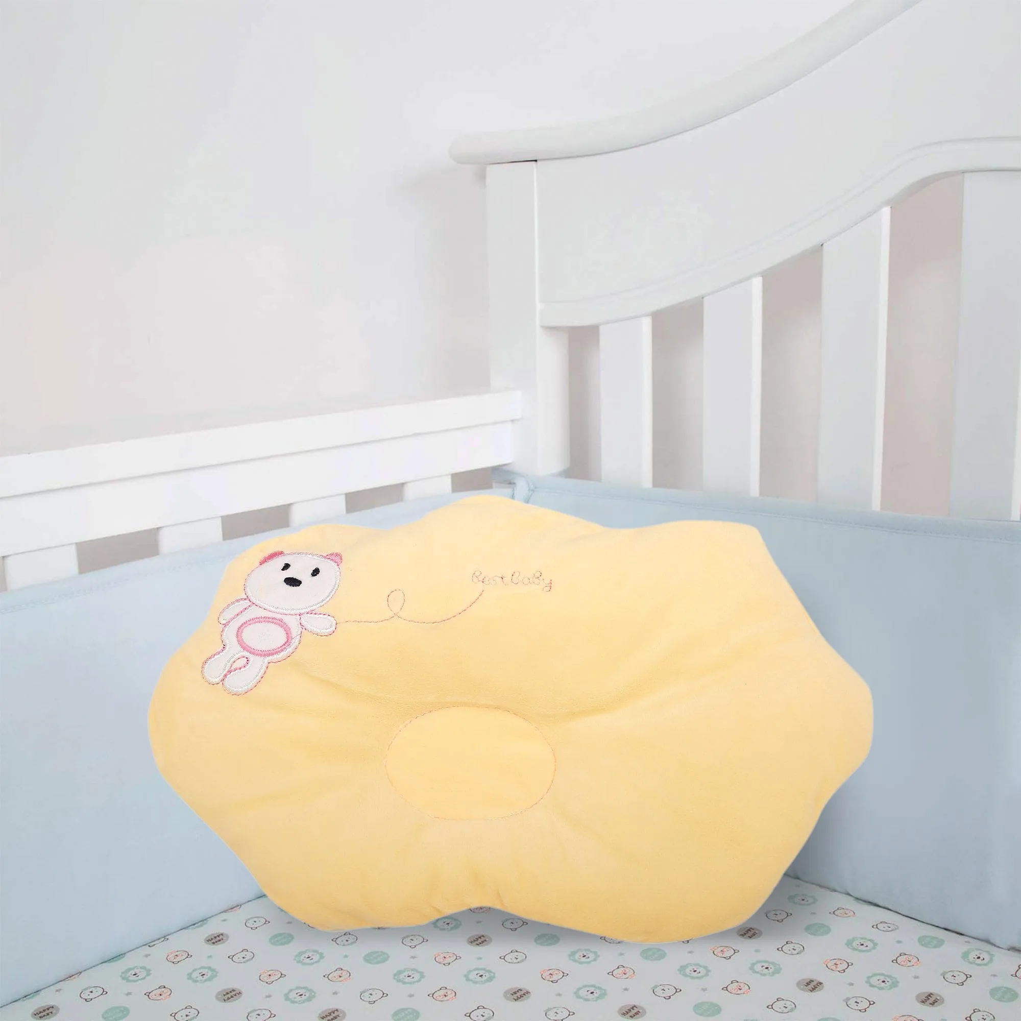 Bear Yellow Baby Pillow