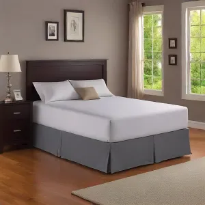 Bed Skirt 25 Inches Drop Dark Grey Egyptian Cotton 1000TC