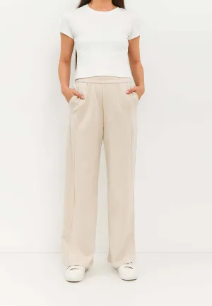 Beige Bamboo Lyocell Daily Pants