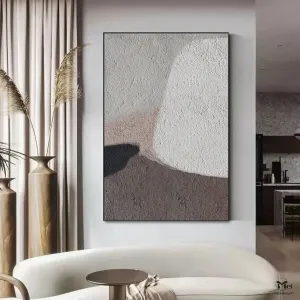 Beige Brown Abstract Painting On Canvas Living Room Art Ap109