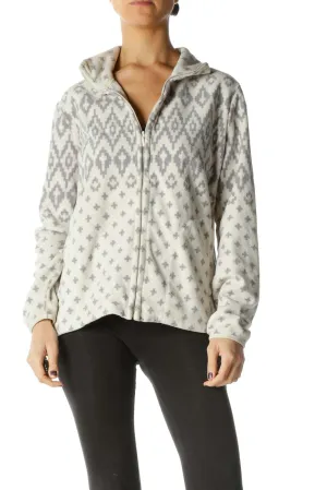 Beige V Neck Sweatshirt