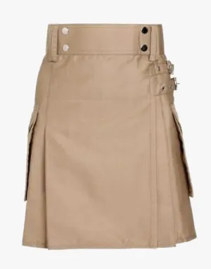 BEIGE WOMEN'S UTILITY KILT