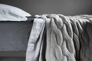 Bemboka Chunky Cable Angora & Merino Wool Throw - Pre-Shrunk