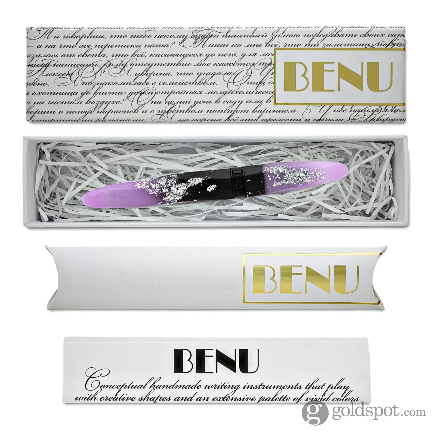 Benu Briolette Fountain Pen in Luminous Orchid