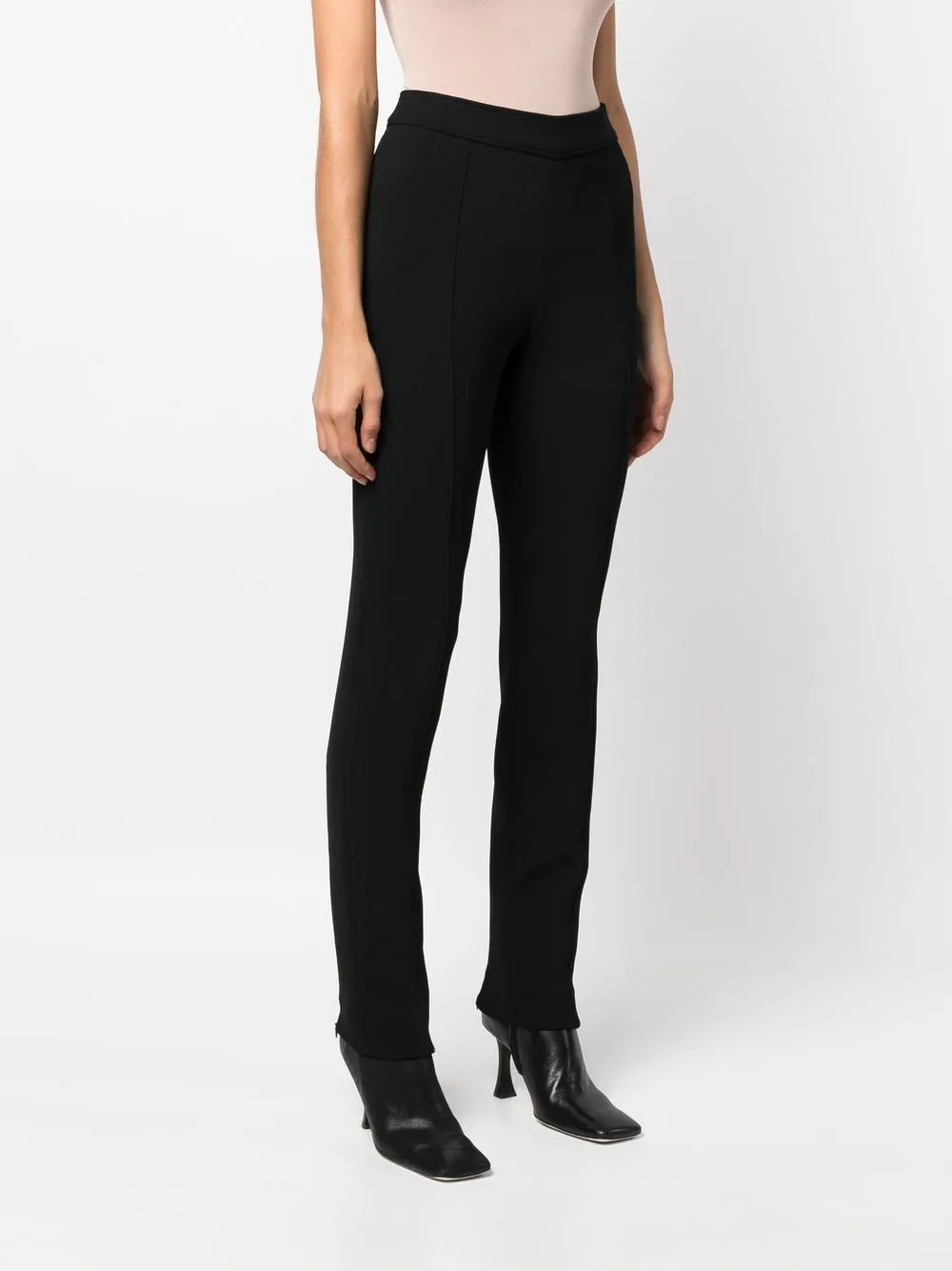 BI-STRETCH CREPE SLIM TROUSERS 001 BLK