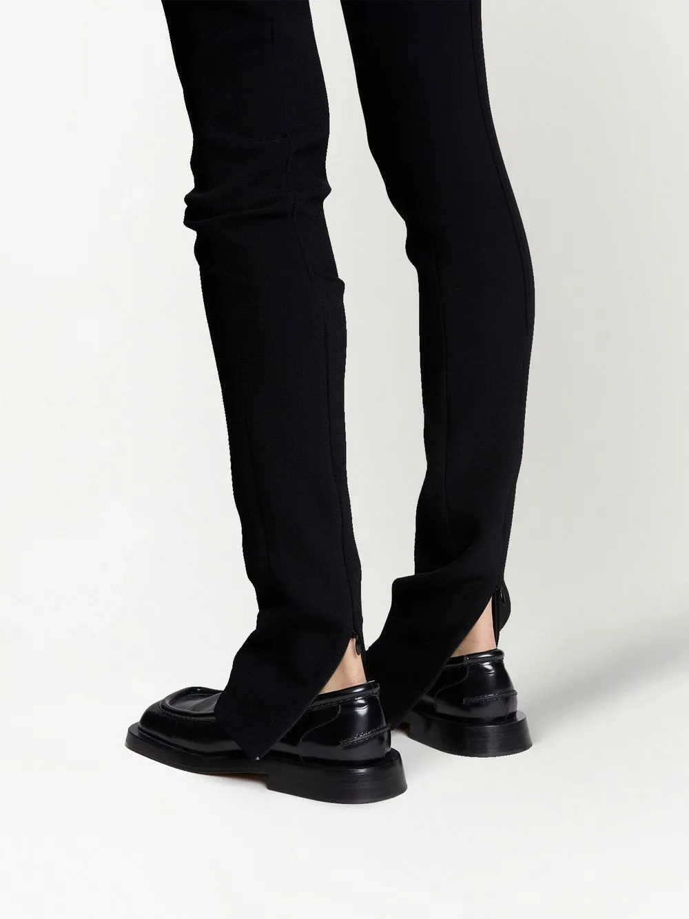 BI-STRETCH CREPE SLIM TROUSERS 001 BLK
